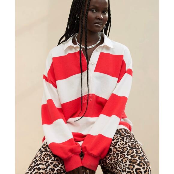 Aerie Prep Rally Rugby Sweatshirt - Picture 1 of 4